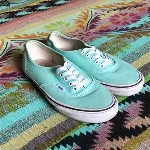 Teal vans shoes